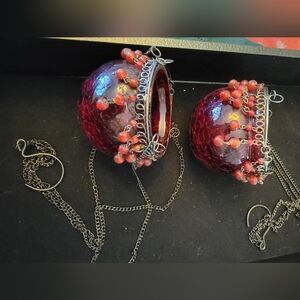 EUC Pair Of Moroccan Hanging Candle Holders